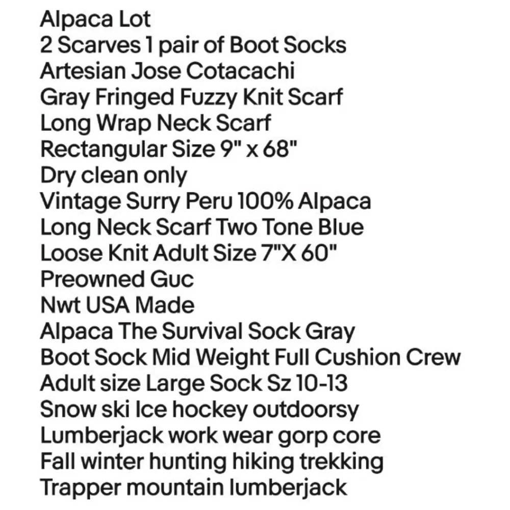 Alpaca Lot Artesian Jose Cotacachi Gray Fringed Scarf  Peru Blue USA Boot Socks